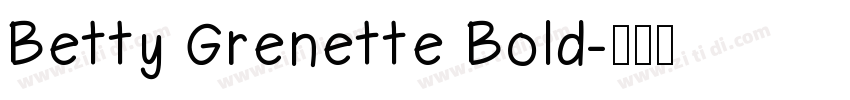Betty Grenette Bold字体转换